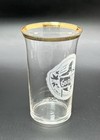 Walter Brewing Gold Label Beer Etched Glass   Pre Pro Barware   Man Cave Decor