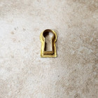 Furniture Hardware Keyhole Escutcheon Tiny Keyhole Plate Aged Brass