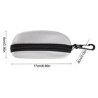 Portable Sunglasses Eyeglasses Case Zipper Hard Eva Shell Box With Clip Hook
