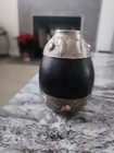 Antique Silver Yerba Mate Gourd Cup W  Floral Detail  industria Argentina  3 5 d