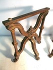 Antique Funeral Ornate Coffin Stands Victorian Womans Face Casket Bier Pair