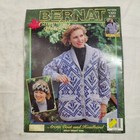 Vtg 1980s Bernat Canada Warmth Coat Yarn Knitting Crochet Pattern Book   1320