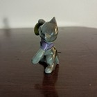 Vintage Hagen Renaker Little Kitten Found Mittens  Grey purple Shirt  1956