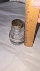 Stunning Antique Crystal Ink Well Clear Glass Silver Topped Stopper Mint