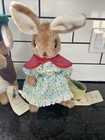 Vintage Original Tags 1979 Eden Mrs  Rabbit Plush Beatrix Potter  Easter Bunny