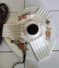 Vintage Small Flush Mount Ceiling Fixture Floral Porcelain Light