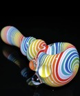 Glass Tobacco Pipe 4 7    Colorful Lollipop Design Hand Pipe  Bowl - Free Shipping