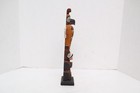 Vtg Northwest Coast Native American Hand Carved Painted Wood Totem Pole 13 25 