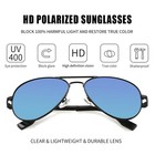 Polarized Small Aviator Sunglasses For Women Men Classic Metal Frame Mirrored   