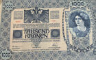 Preowned- Austro-hungary 1000 Tausend Kronen 1902 Banknote