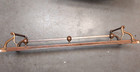 Antique Brass   Iron Fireplace Fender Hearth Guard With Great Patina