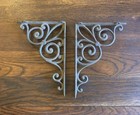 Vintage Set Of Cast Iron Garden Corner Brace Bracket Corbels 11 3 8   x7 75   