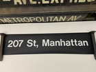 Ny Nyc Subway Roll Sign Side Route 207th Street Manhattan Vintage Collectible