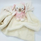 Kyle   Deena Pink Bear Ballerina Plush Cream Baby Blanket Girl Security B21