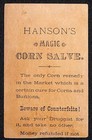 Hanson s Magic Corn Salve Funny Mustached Suitor   Flowers Victorian Trade Card