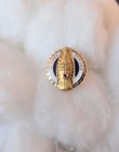 Vintage 10k Yellow Gold Coca Cola Lapel Pin With Ruby - 5 Years Service