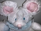 Vintage Fisher Price Stuffed Rattle Plush Baby Puffalump Mouse 1988