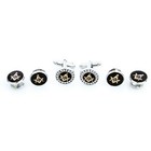 Mrcuff Freemason Masonic Crystal Mason Cufflinks   Studs Tuxedo Set Bulk Packed