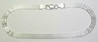 Bismark Ankle Bracelet 10 Inch Long 6mm Wide 925 Sterling Silver Anklet