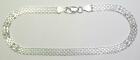 Bismark Ankle Bracelet 9 Inch Long 6mm Wide 925 Sterling Silver Anklet New