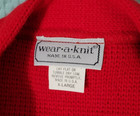 Vtg Toyota 1998 Cat Official Apparel Red Letterman Button Sweater Wear A Knit