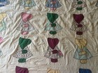 Vtg Sun Bonnet Sue Hand Stitched Cotton Quilt 56    X 45    Handmade