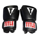 Title Classic Boxing Gloves Mma Kickboxing Training 12oz Reg Black red 