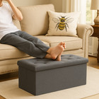 Home Storage Ottoman Bench Folding Ottoman Stool End Of Bed Bench Padded Seat