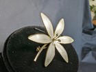 Norwegian Sterling Silver Hroar Prydz Flower Enamel Brooch 925s