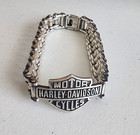 Men s Preowned Harley Davidson Sterling Silver Logo 9 5  Link Bracelet - Jewelry