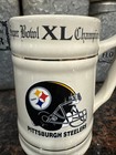 Vtg Rare Pittsburgh Steelers Super Bowl Xl 5 Time Champions Coffee Mug Stein Nfl