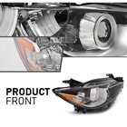 Halogen Projector Headlights Lh rh Set Mazda Cx-5 2013-2016 Clear Chrome Amber