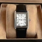 Men s Square Quartz Watch Luxury Business Calendar Waterproof Leather Strap
