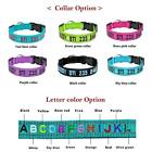Custom Personalized Embroidered Dog Collar Nylon Reflective Adjustable Name Id