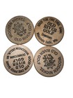 Wisconsin Dells Old River Golf Wooden Tokens Lot Of 4 Arcade Free Game