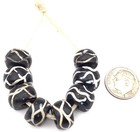 Fine Old Venetian Antique Wound Drawn African Glass Trade Beads 
