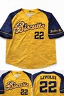 Montgomery Biscuits Livolsi  22 Baseball Jersey Medium Blue Sleeves Milb