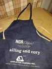 Vintage Ncr Paper Denim Printer s Apron Advertising Work Wear Nos Never Used 