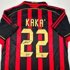 Autographed signed Ricardo Kaka Ac Milan Black red Soccer Jersey Beckett Bas Coa