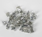 50pcs 5 Holes Thick Couch Spring Clips  Upholstery Clips For Furniture Silver 