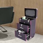 3 Layers Rolling Makeup Cases Makeup Trolley Lockable Salon Cosmetic Organizer
