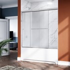 Elegant 60   X 57 4   Sliding Shower Tub Door 1 4  Frosted Glass In Chrome