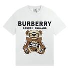 Burberry Bear Embroidered Short Sleeve Men s And Women s White