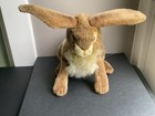 Hansa Plush Black Tail Jack Rabbit 13  Bunny Posable Arms 2016 Stuffed Animal