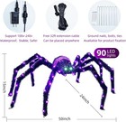 4 2ft Halloween Giant Spider Outdoor Decoration Light Up 90 Led Yard Lawn Decor