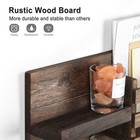 Wall Mount Rustic Wood Mail Organizer Letter Holder Key Rack Shelf