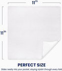 100  Silk Pocket Square     Solid White Formal Handkerchief For Suit   Tuxedo