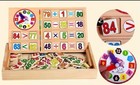 Montessori Math Toys Wooden Learning Box Number Learning Game Calculate Counting
