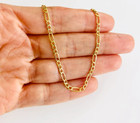 Real 10k Yellow Gold 2 5mm Figaro Chain Anklet Bracelet  10  -  Bc120
