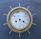 Vintage Ships Bell Clock Brass Case Dial No Works Waterbury  